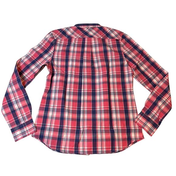 UNTUCKit Pink Navy Plaid Cotton Button Down Shirt NWT Size 0 - Picture 3 of 5